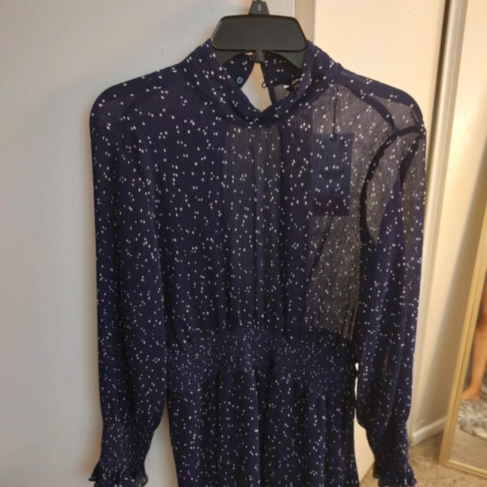 purple smocked waist and cuffs dress . Size Small